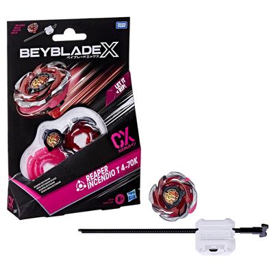 Beyblade X Shinigami Incendio T CX Startovací Balení Sada s Vyváženým Topem a Autentickou Takara Tomy Bojovou Top Hračkou pro Kluky a Dívky 4-70K Odpalovač;