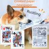 Interaktives Quietschender Hundekauspielzeug - Reißfestes Simuliertes Zeitungspapier Spielkarten für Corgi Teddy Kleinen Welpen GWJ31
