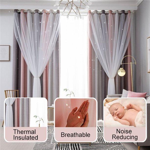 Children's Room Blackout Curtain With Stars, Blackout Curtains For Bedroom