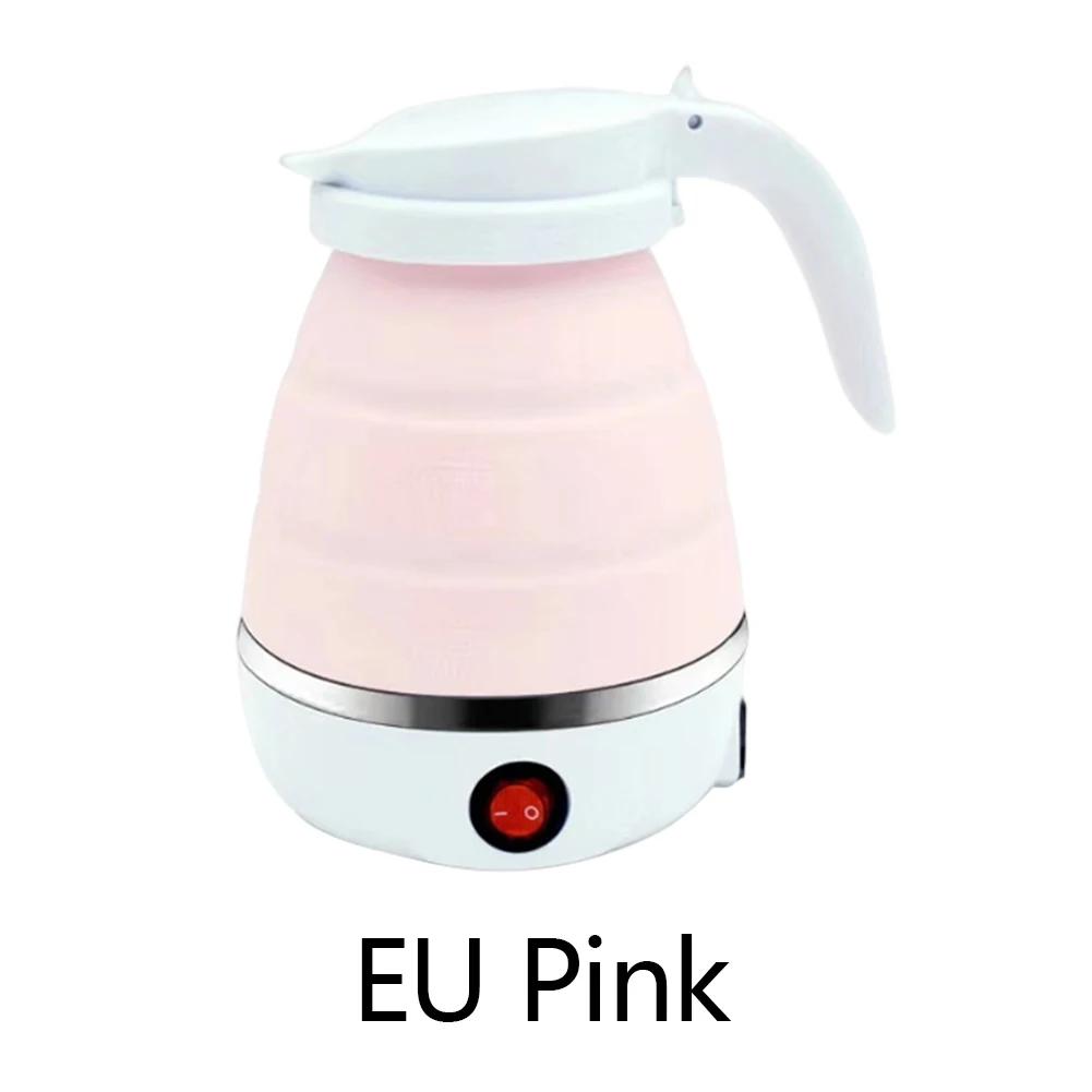 Portable Folding Electric Kettle Silicone 600W Collapsible Water Kettle US/EU/UK/AU Easy To Use for Camping Hiking Picnic