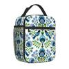 Colorful Mexican Flower Lunch Box Reusable Lunch Bag Work Bento Cooler Reusable Tote Picnic Boxes Insulated Container for Picnic