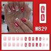 24pcs Nail Pieces Wearable Nails Ice Transparent False Nails 2ml