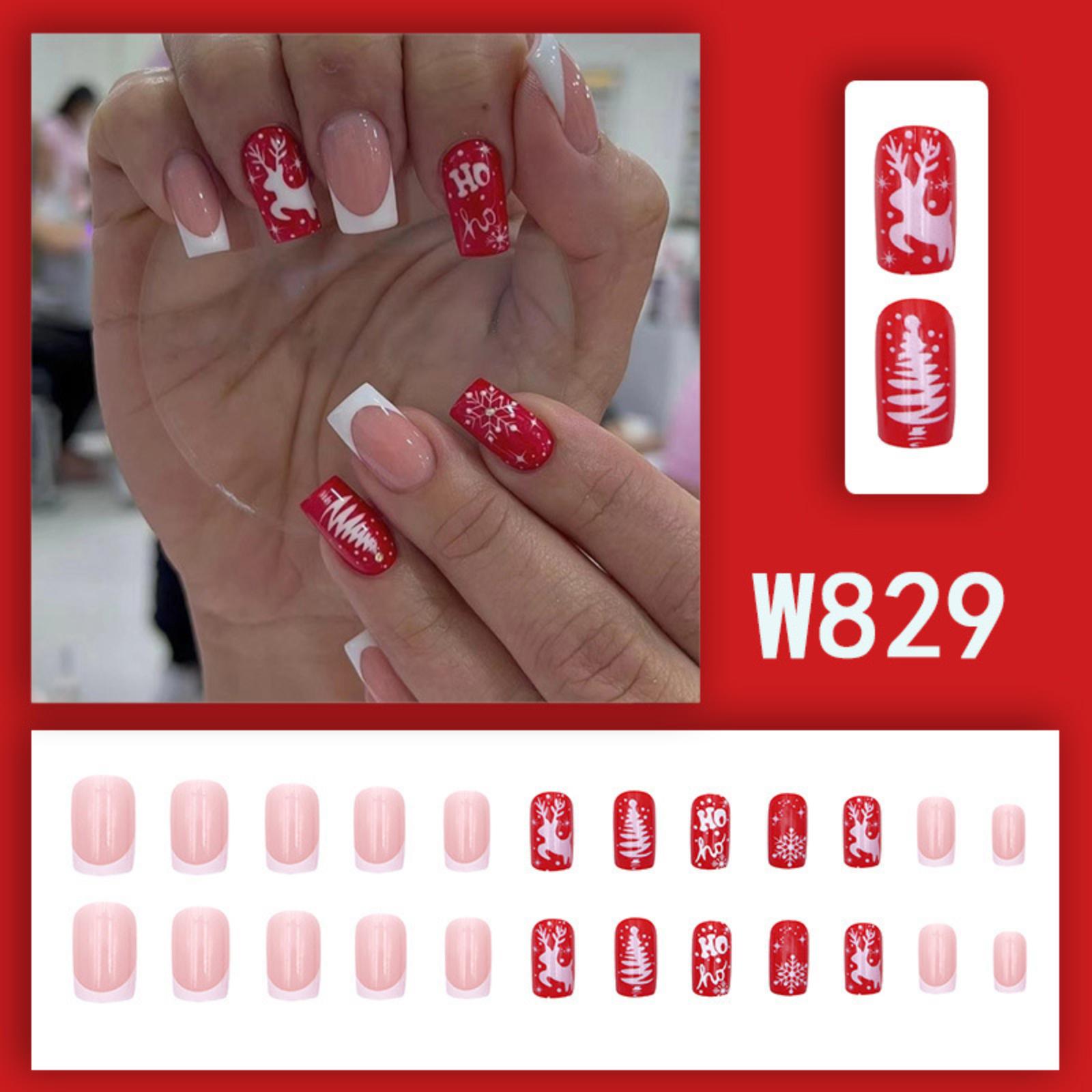 

24 шт. Накладні нігті, Носимі нігті, Крижано-прозорі накладні нігті, 2 мл One Size