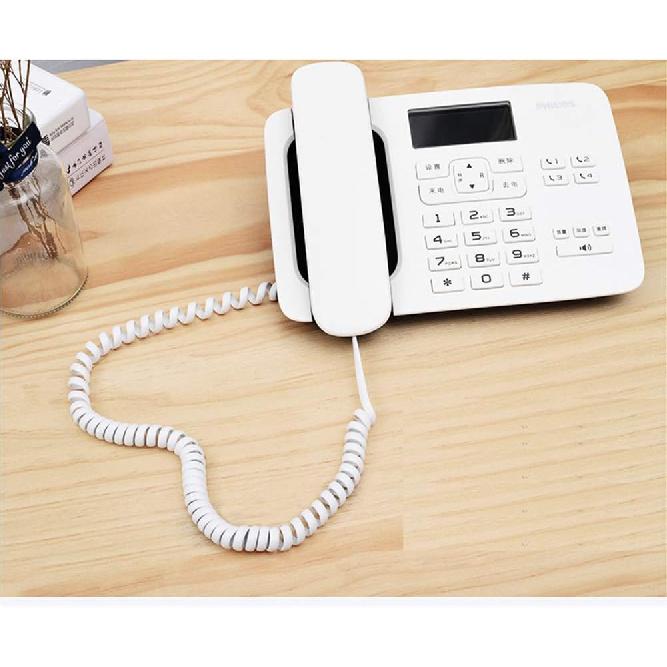 Telephone Handset Cord Modular Coiled Phone Curly Cable (15 Feet, White)
