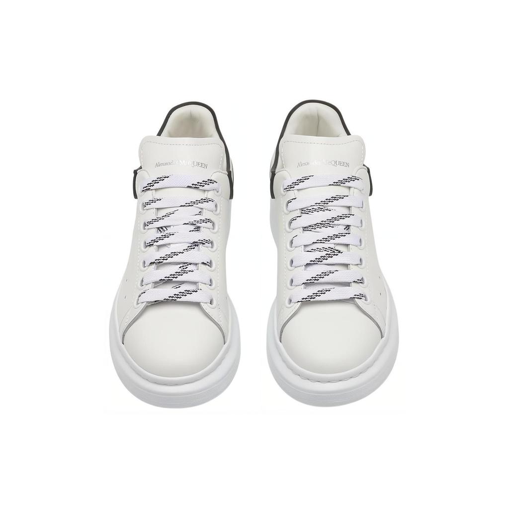 Alexander Mcqueen Cow Leather Low Top Stylish Skateboarding Shoes Women's White 621056WHXMT9074