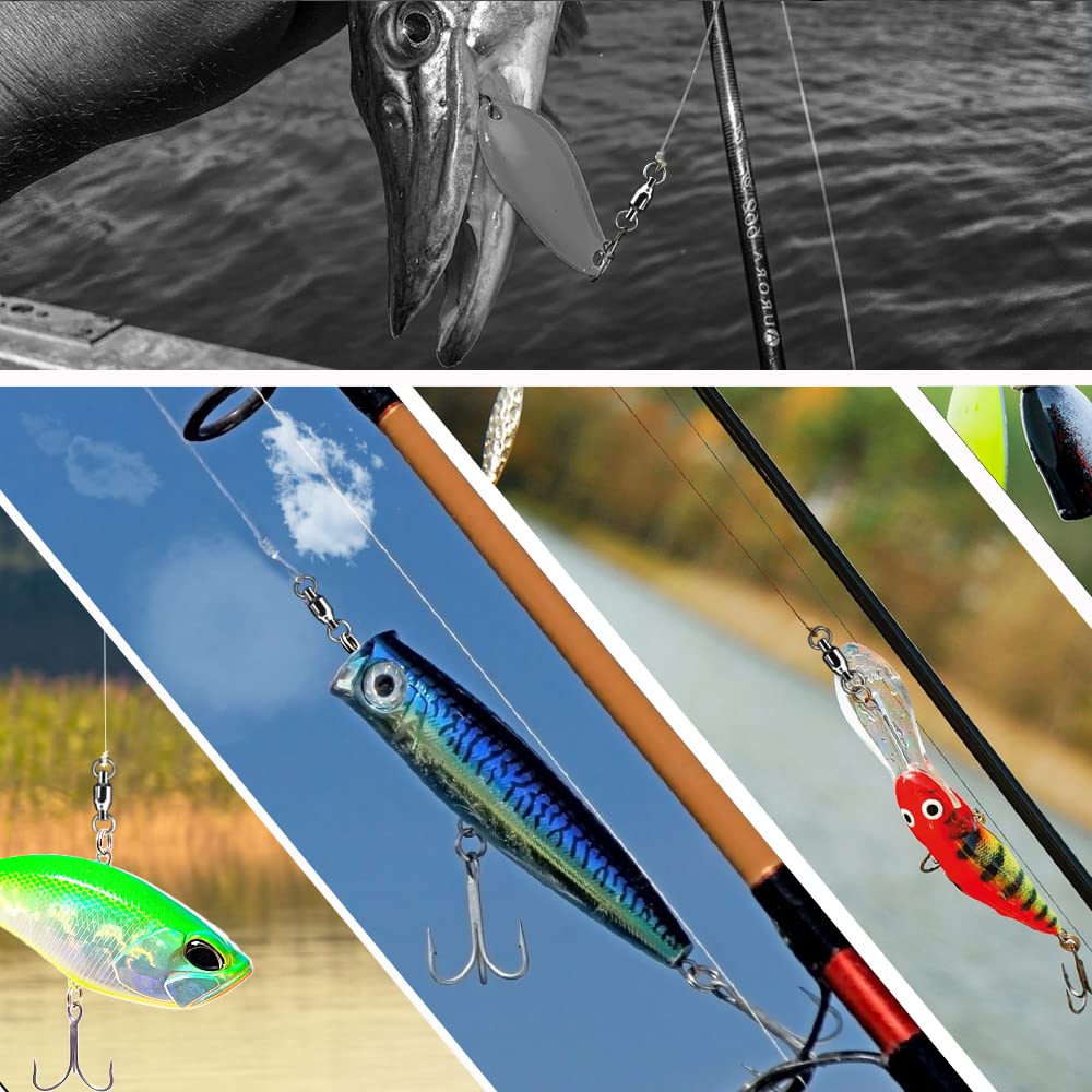 QISHUO Rolamento Anel Soldado Inoxidável Pesca 25 35kg Giradores de Alta Resistência, Aço, Snap, Giradores, Preto, Peças,