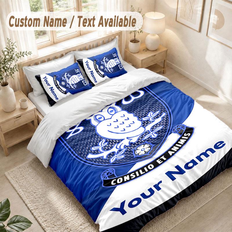 Custom Name Bedding Set 3 PiecesSheffield Wednesday FC Print Duvet Cover + 2 Pillowcases Soft Bed Decor