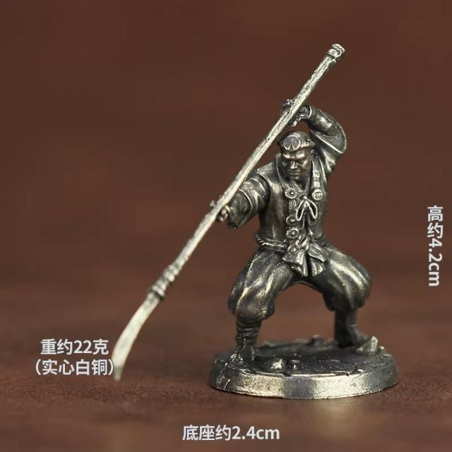 New Metal Chess Piece Samurai Ninja Ancient Soldier Model Toy Desktop Game Gift Display Piece Static Figure Collectible Model