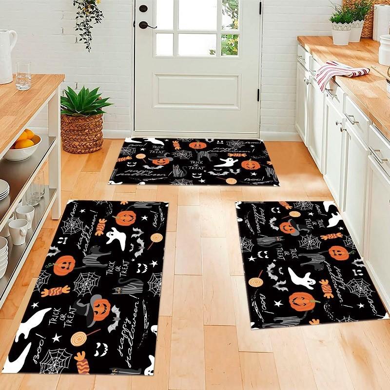 Halloween Kitchen Floor Mat Home Entrance Doormat Living Room Carpet Decor Hallway Balcony Runners Rugs Bathroom Anti-Slip Mat