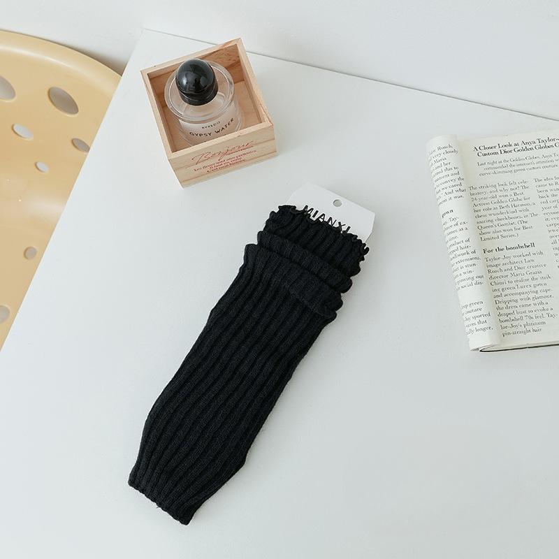 White Pile Socks, Women's Leg Covers, Slimming Spring and Autumn Calf Socks, Long Stockings, Autumn and Winter Socks