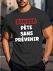 Men's Fun French Humor Graphic T-Shirt