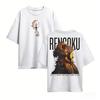 Demon Slayer Rengoku Anime New  TShirt Unisex Women Pure Cotton Short Sleeve 2026 New Summer Casual Graphic Tee Streetwear