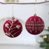 Plastic Christmas Ornament Burgundy Christmas Ball Ornament Christmas Tree Hanging Ornament Plastic For Mantel Wreath Home