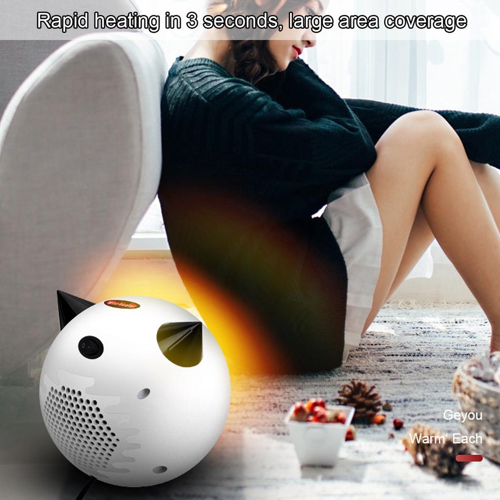 800W Mini Portable Electric Heater Office Room Desktop Fan Heater Temperature Control PTC ceramic Warmer Machine 110V/220V