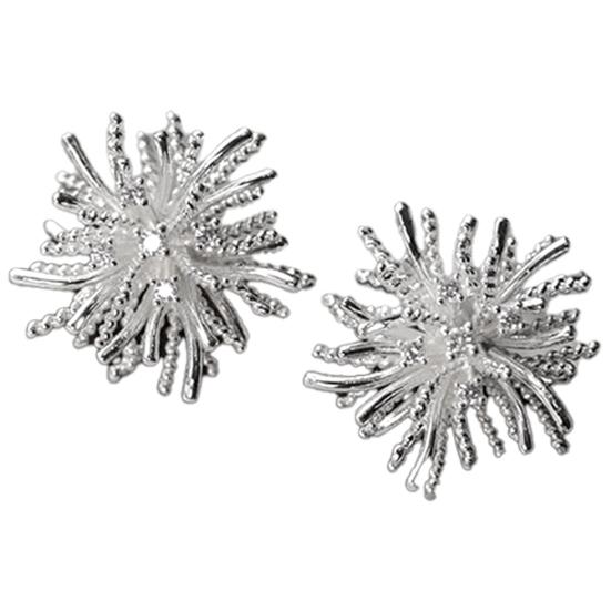 1 Pair Dandelion Shape Stud Earrings for Women Tiny Flower Rhinestone Earrings Minimalist