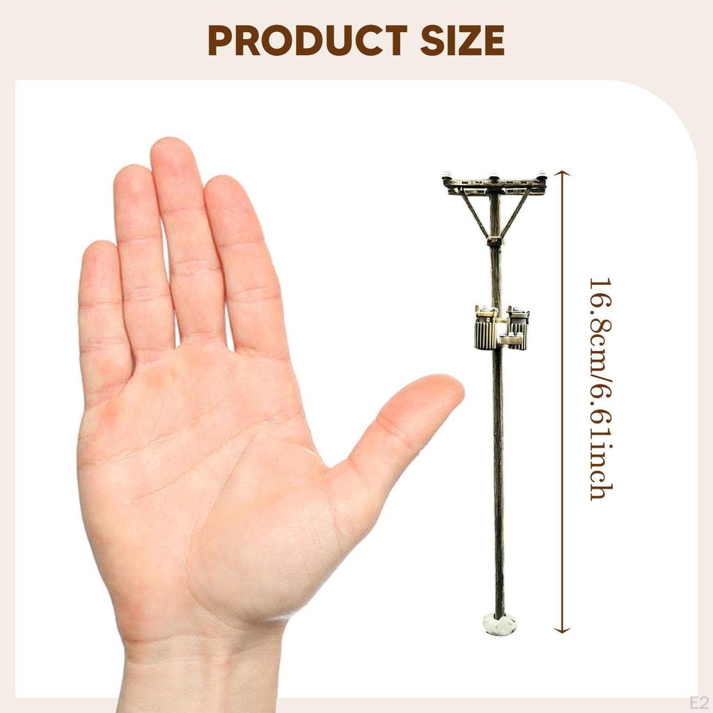 Miniature Utility Pole Model Decorative 1:64 Layout Display Prop for Roadside Parts