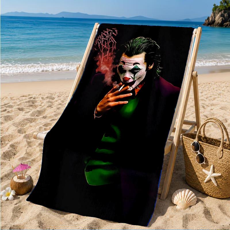 Jo-ker In Green Suit Beach Towel, Super Soft Microfiber, Perfect Gift for Her/Him, Birthday, for Pool, Beach, Travel, Decor Beach Party