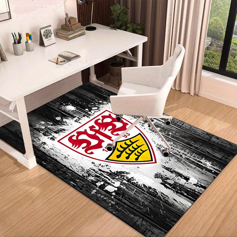 Vfb Fc Crest Printed Area Rug for Office, Chair Rug, Decorative Carpet Floor Mat, Large Size Fan gifts Christmas gifts
