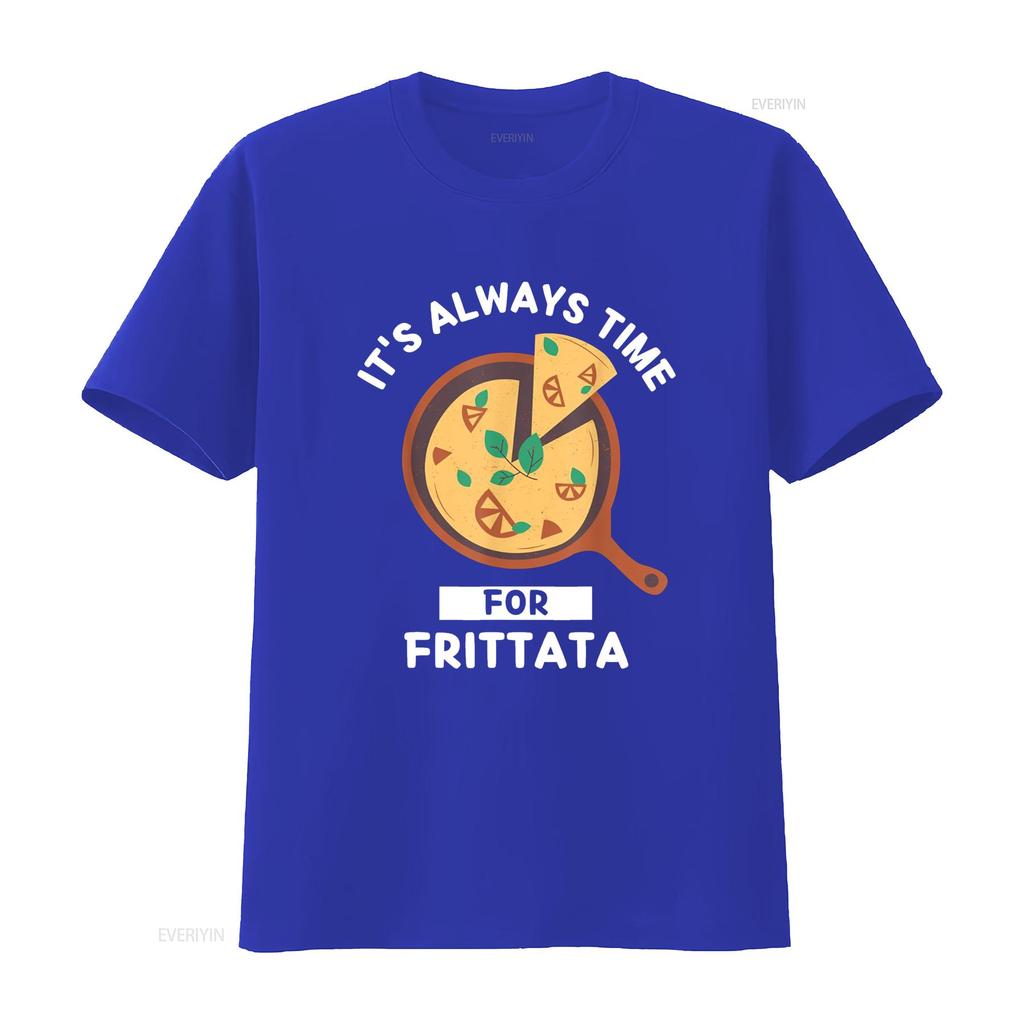 Frittata Food Lover Es ist immer Zeit zum Essen T-Shirt vintage gewaschenes Oberteil für den Alltag designer kleidung mann lässig