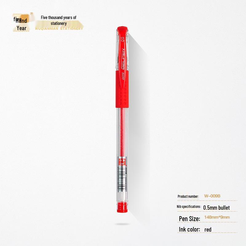 

Five Thousand Year Neutral 0.5mm Bullet Tip Ballpoint Pen, Black, Red, Blue-Green Signature Pen 0.5mm