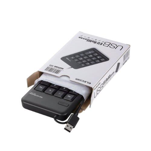 ELECOM Numeric Keypad Wired Membrane M Size RoHS Directive Compliant Black TK-TCM011BK/RS
