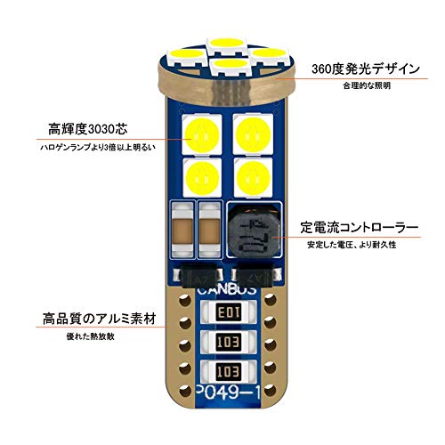 High Brightness T10 LED White Clearance Lamp Explosive Light Vehicle