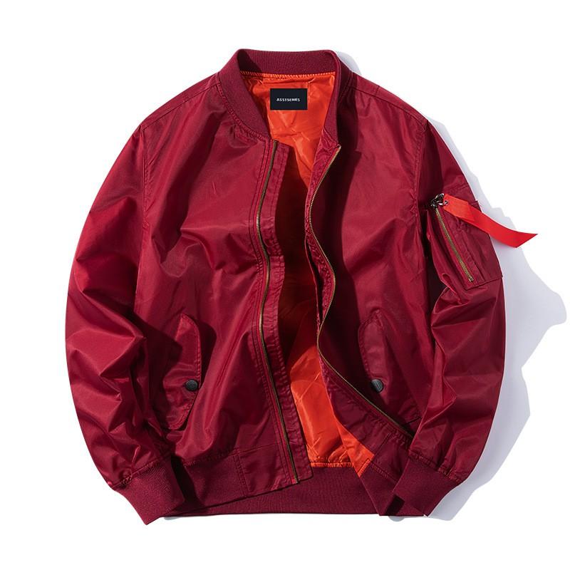 Ανδρικό Oversized Casual Μπουφάν Bomber με Όρθιο Γιακά, Ελαφρύ Αντιανεμικό Εξωτερικό Ρούχο από Νάιλον