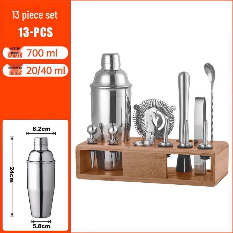 Professional Stainless Steel Boston Cocktail Shaker Set with Stand