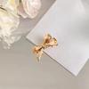 Sweet and Cool Girl Bangs Hairpins and Hair Accessories 4Pcs Set of Women New Golden Bow Mini Hairpins