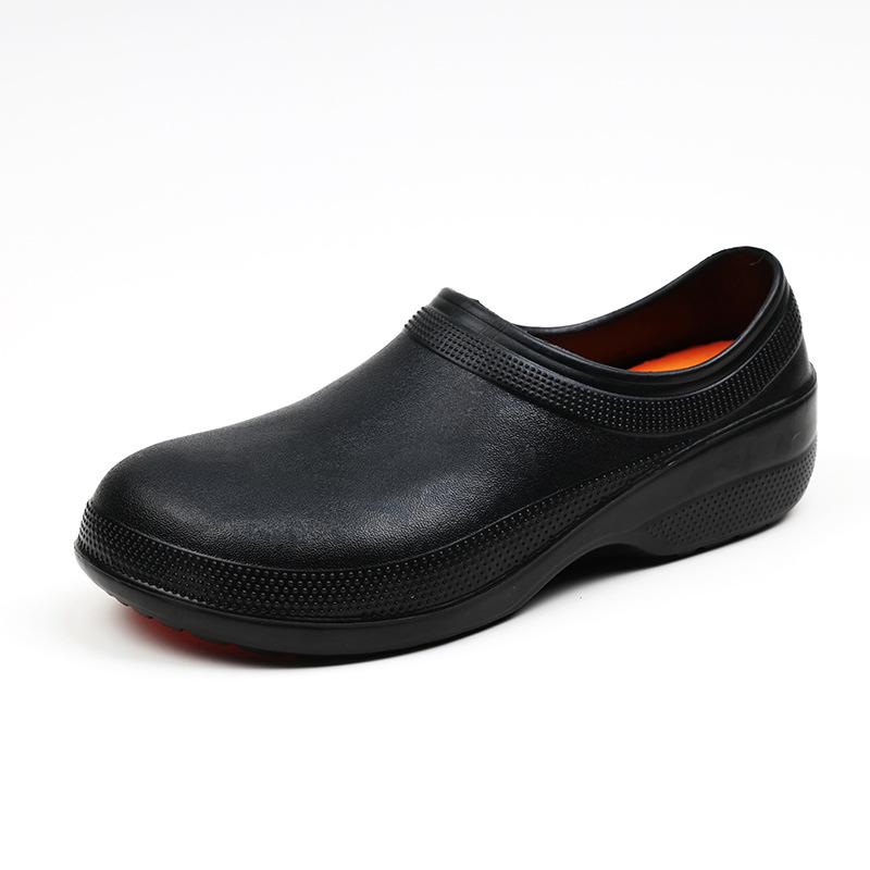 Non-Porous Bag Heel Hole Shoes Hotel Canteen Restaurant Waterproof Chef Shoes Men'S Casual Non-Slip Wear-Resistant Work Shoes Men