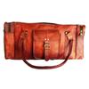 Men's Retro Vintage Brown Leather Travel Luggage Duffle Large Gym Bag
