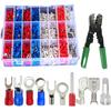 S.fields.inc 1000-Piece Crimp Terminal Set, Wire Connector, Connection Terminal Kit, Crimping Pliers, Y-Shaped Terminals, Round Terminals, R-Shaped Te
