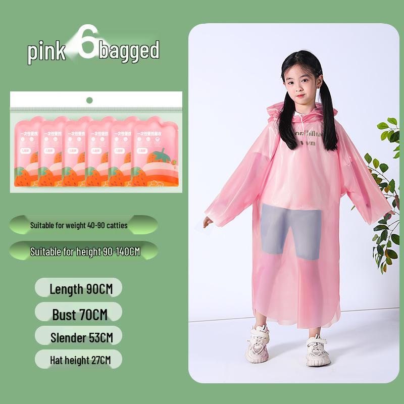 Kids' Portable Full-Body Waterproof Raincoat - Thickened Student Version for School