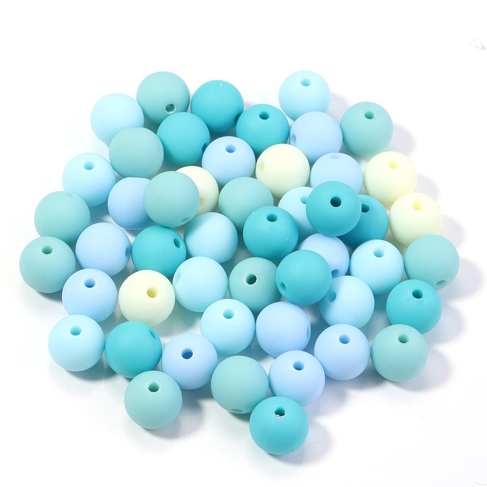 6/8/10/12/14mm Mix Colored Matte Acrylic Spacer Beads Loose Jewelry Round Beads For Making Bracelet Necklace Earring DIY Jewelry