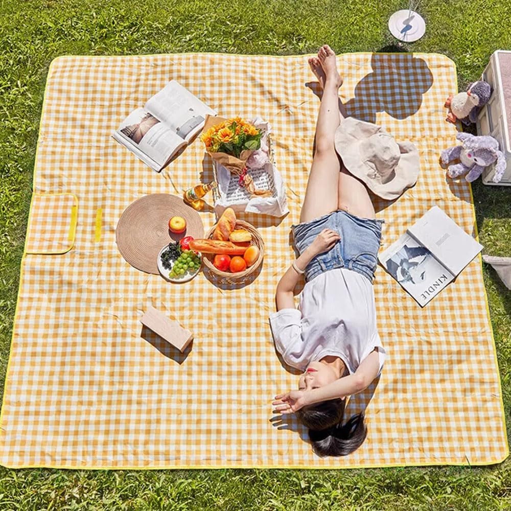 Ruilin Sandproof Waterproof Picnic Blanket - Quick-Dry Large Outdoor Mat for Beach, Camping & Travel