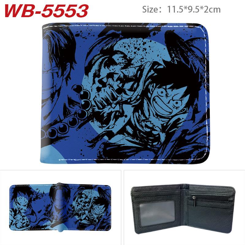 One Piece Anime Geldbörse Vollfarbdruck Zweifach faltbar Kartenhalter Studenten Anime Leder Geldbörse
