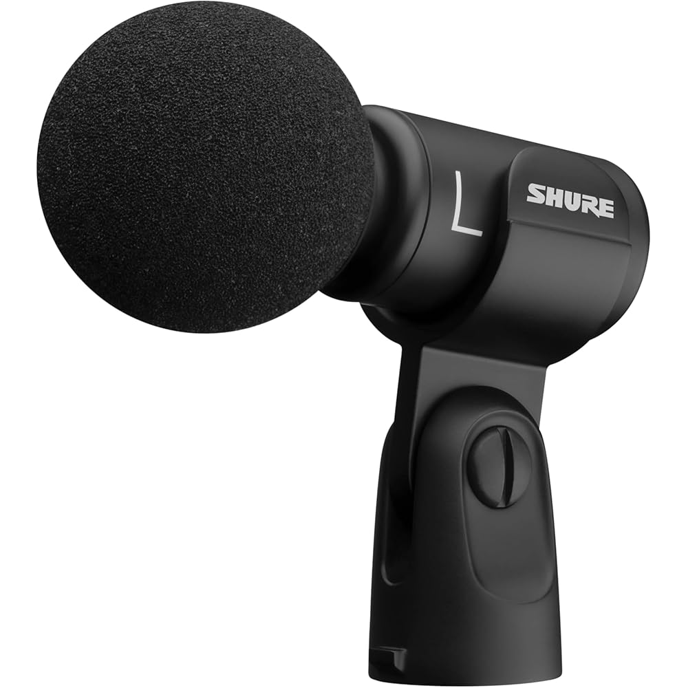 

Shure MV88+ Stereo USB Microphone Condenser Recording for Vocals Instruments Gaming Podcast Black