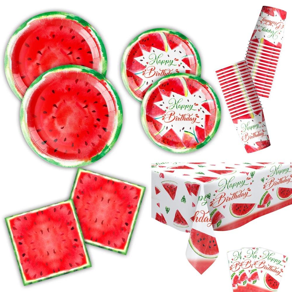 Cups Plates Napkins Tablecloth Disposable Paper Tableware Baby Shower