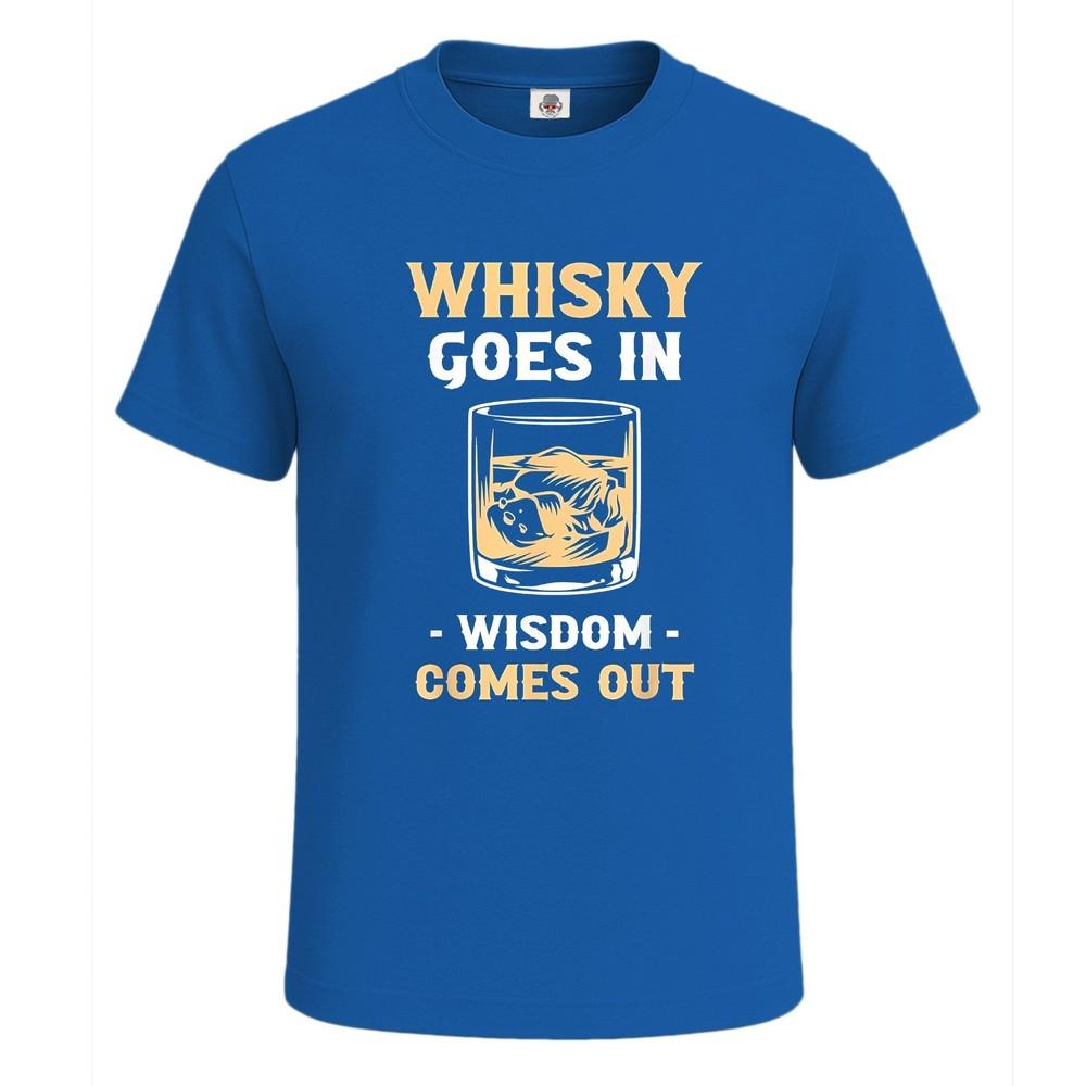 Whiskey Goes In Wisdom Comes Out Whiskey Graphic Men's T Shirt Funny Shirt Top