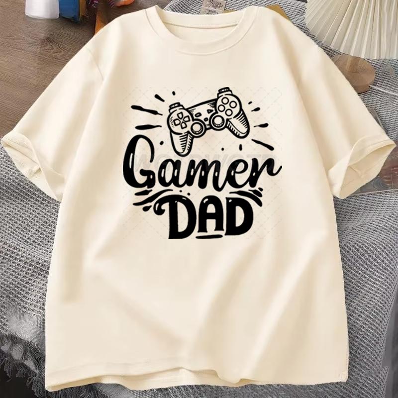 Gamer Dad Tshirt Retro Game Controller Print Tshirt Video Game Lover Casual Mens Tee Fathers Day Gift Short Sleeve Mens Tee