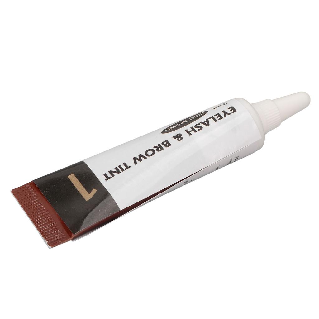Eyelash Eyebrow Color Kit Professional Waterproof Makeup Brow Lashes Tint Dye Set with Brush Gloves Light Brown