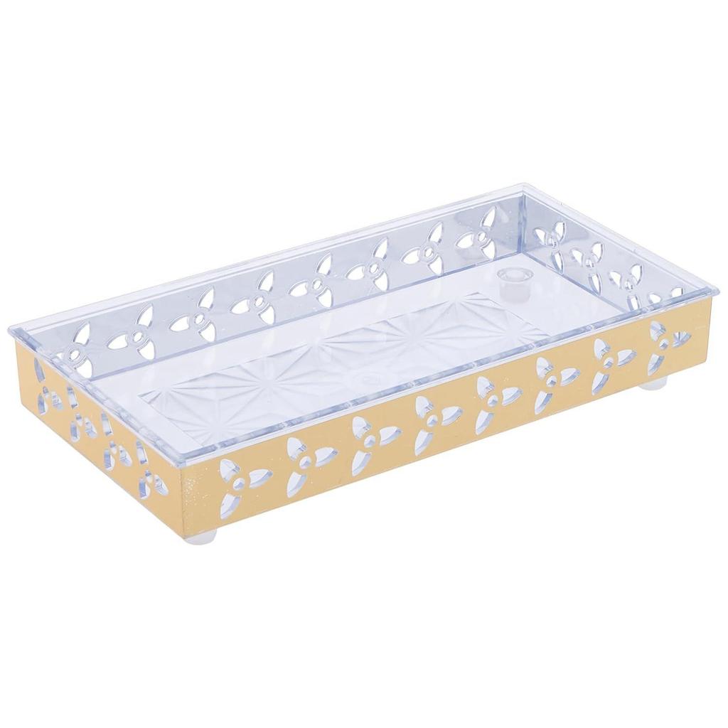 Hermetyczny Zestaw Pojemników na Suche Owoce z Tacą|Plastikowy Pojemnik do Przechowywania Suchej Żywności|500 ml, Zestaw 2 szt. (Złoty)