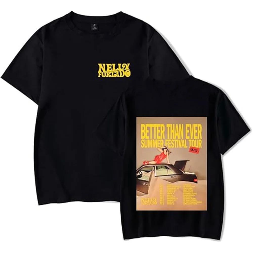 Nelly Furtado Tour 2025 Tshirt Women Unisex Casual Short Sleeve Printed Fashion Summer Tops Tee S