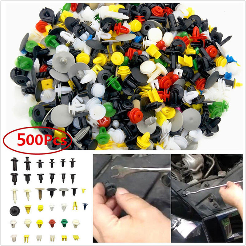 200/500pcs/ Pack Universal Mixed Auto Fastener Car Bumper Clips Retainer Car Fastener Rivet Door Panel Liner for All Car Decor