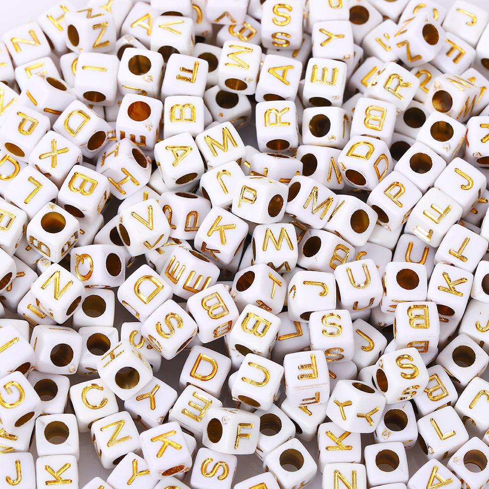 Acrylic Letter Beads for Kids' Jewelry Making – Educational DIY Beading Accessories