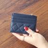 Weipelo Diamond Quilted Leather Mini Zipper Wallet