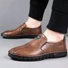 New Men's Leather Shoes, Soft Soled Casual Shoes, Business Flat Shoes, Men's Lightweight Work Shoes, Slip On Driving Shoes