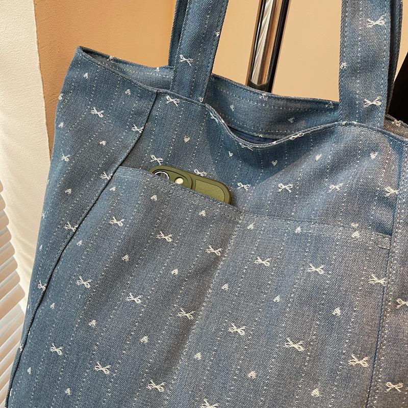 Denim Tote Bag Women Shoulder Crossbody Bag