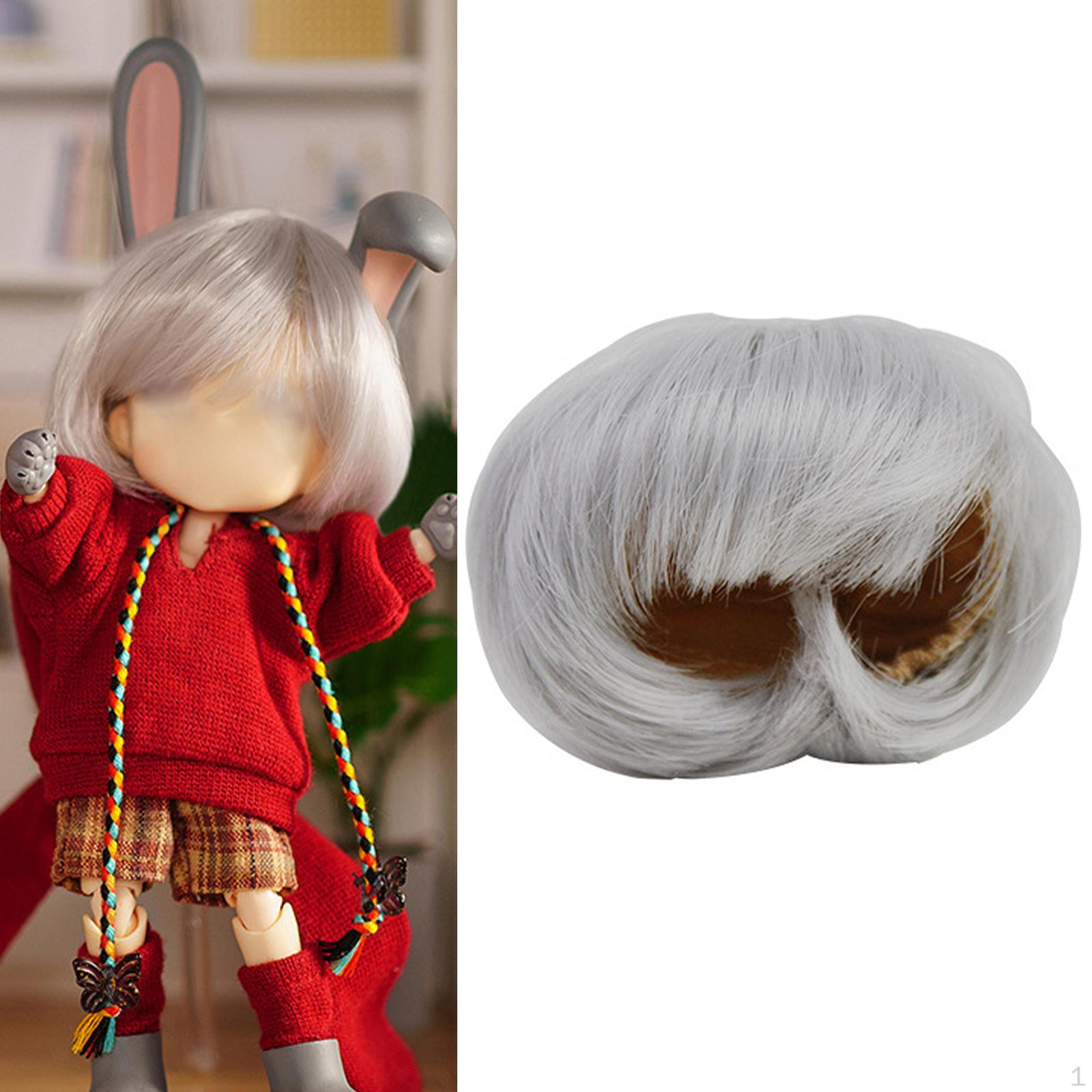 

Аксессуары для волос для кукол Ob11 Косплей Реквизит Silver Short