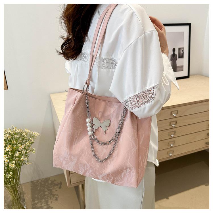 2024 Silberne Lässige Schmetterling Tragetasche - Damen Große Kapazität Sommer Mode Schultertasche